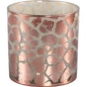 PTMD Desiree Goud glazen stormlicht giraffe print