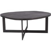 PTMD Rubin Black metal coffee table circular S