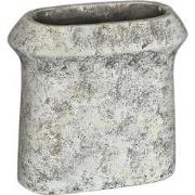 PTMD Nimma Grey cement pot wide top oval M