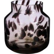 Mica Decorations Pantera Vaas - 21x21x22.5 cm - recycled Glas - Bruin