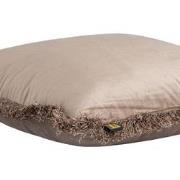 PTMD Nous Sierkussen - 45x3x45 cm - Fluweel - Taupe