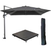 Garden Impressions Hawaii zweefparasol 300x300 cm carbon black / zwart...