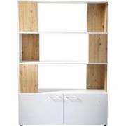 Bibliotheek 3 planken 2 deuren Varel - H163cm