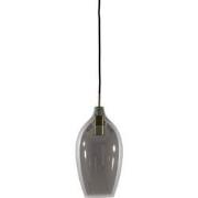 Light&living Hanglamp Ø16,5x32 cm LUKARO antiek brons+glas smoke