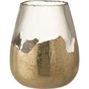 J-line - Theelichthouder Zoe Rond Glas Goud Large - 26x26x31cm