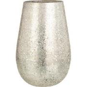 J-line - Kaarsenhouder Glinstering Glas Goud Large - 17.5x17.5x26.5cm