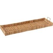 J-line - Plateau Lange Rechthoekig Rotan Naturel - 96x29x11.5cm