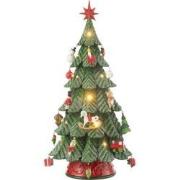 J-line - Kerstboom Led Ornamenten Resine Mix Small - 24.5x24.5x51.5cm