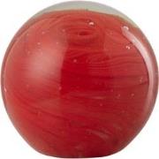 J-line - Presse-papier Twister Rond Glas Rood Small - 11x11x11cm