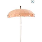 J-line - Parasol Kwastjes/schelpen Peche Hout Donker Bruin Large - 188...