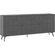 Buffet 6 deuren antraciet L184 cm - Dune