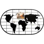 Decopatent® Wereld Foto wandrek - Foto Frame - Met gouden clip om foto...