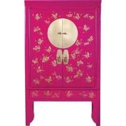 Fine Asianliving Chinese Bruidskast Fuchsia Royale Handgeschilderd -