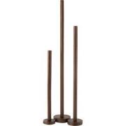 D- J-line - Set Van 3 Kandelaars Hoog Modern Metaal Mat Donker Bruin -...