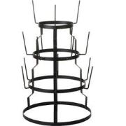 Mica Decorations Etagere Beker houder - 34x34x50 cm - Ijzer - Zwart