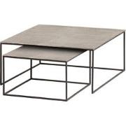 Zandvoort salontafel set van 2, Nickel antique