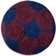 Tapijtenloods Fun Voetbal Kinderkamer Rond Vloerkleed Hoogpolig Blauw ...