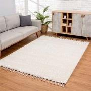 Tapijtenloods Vloerkleed Hoogpolig Shaggy Pulpy Effen Creme- 300x400 C...