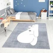 Tapijtenloods Vloerkleed Beer Laagpolig Anime Kids Grijs Creme- 140x20...