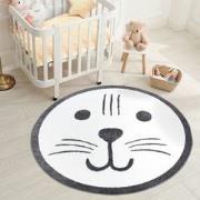 Tapijtenloods Vloerkleed Poes Rond Laagpolig Anime Kids Creme- 160 CM ...