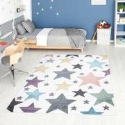 Tapijtenloods Vloerkleed Stars Laagpolig Anime Kids Creme Multi- 140x2...