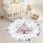 Tapijtenloods Vloerkleed Rond Laagpolig Anime Kids Creme Multi- 160 CM...