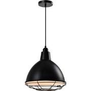 QUVIO Hanglamp rond met metal frame zwart - QUV5166L-Black