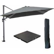 Garden Impressions Hawaii zweefparasol 300x300 cm carbon black / donke...