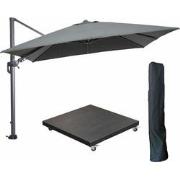 Garden Impressions Hawaii zweefparasol 300x300 cm carbon black / donke...