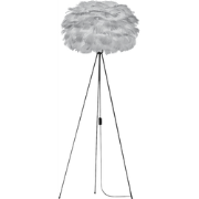 Eos Medium vloerlamp light grey - met tripod zwart - Ø 45 cm