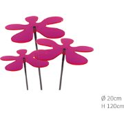 3 stuks! Zonnevangers Lotta Rood-Roze (kleur fuchsia) 120 cm Cazador D...