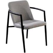 Youkou dining chair alu black/flanelle grey