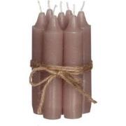 Diner kaarsen set 7 stuks H. 11 cm mauve rose