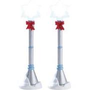 Snowflake lamp post set of 2 b/o 4.5v