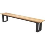 Kaihou bench 240x45cm. alu black/teak