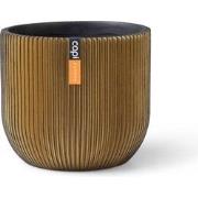 Pot bol Groove 8x7 zwart goud