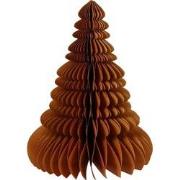 Papieren Kerstboom Glitter 15 cm - Mosterd