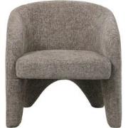 Fauteuil Stof Taupe - Incl. Armleuning - 74x73x75cm - Jackie