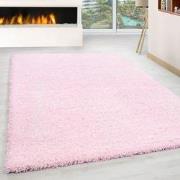 Tapijtenloods Basic Shaggy vloerkleed Roze Hoogpolig- 200x290 CM