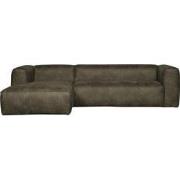 Woood Bean Chaise Longue Links - Eco-leder - Army Green - 73x305x175