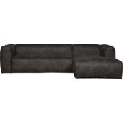 WOOOD Bean Chaise Longue Rechts - Eco-leder - Zwart - 83x230x88