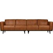 BePureHome Statement 4-Zitsbank - Eco-leder - Cognac - 77x280x93