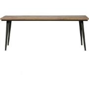 BePureHome Guild Tafel - Hout/Metaal - Naturel/Zwart - 77x220x90