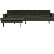 BePureHome Rodeo Chaise Longue Links - Velvet - Green Hunter