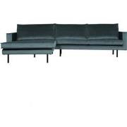 BePureHome Rodeo Chaise Longue Links - Velvet - Teal - 85x300x86/155