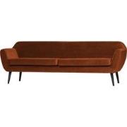 Woood Rocco 3-Zitsbank - Velvet - Roest - 75x230x82