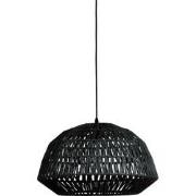 WOOOD Exclusive Kace Hanglamp - Jute - Zwart - 26x45x45