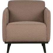 BePureHome Statement Fauteuil Met Arm - Polyester - Nougat - 77x72x93