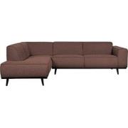 BePureHome Statement Hoekbank Links - Bouclé - Coffee - 77x274x210