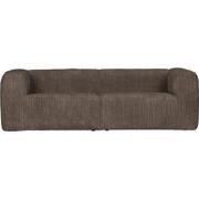 WOOOD Exclusive Bean 3,5-Zits Bank - Grove Ribstof - Mud - 73x246x96